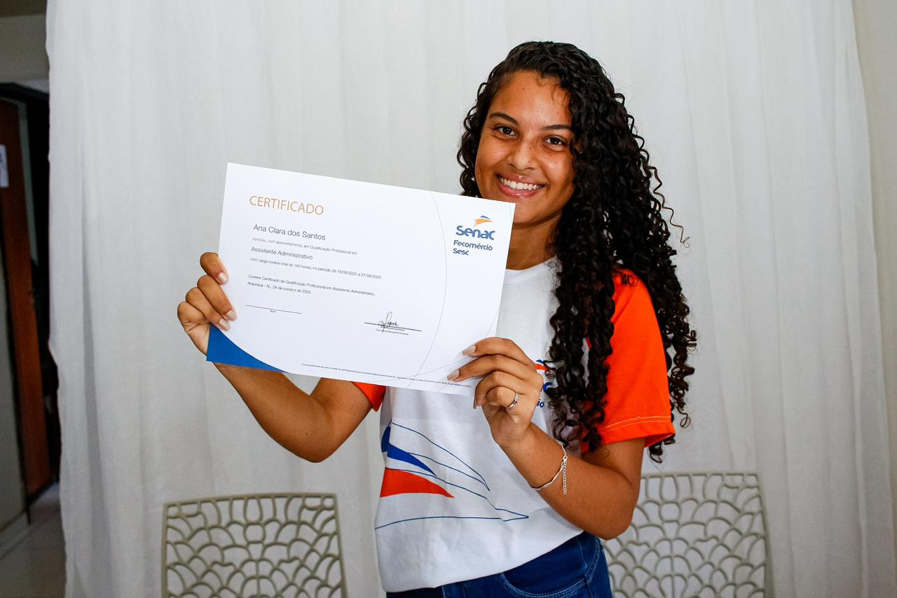 Senac oferece cursos gratuitos de qualificação profissional em Atalaia — inscrições abertas